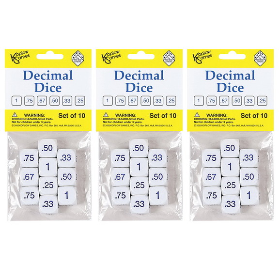 Koplow Games KOP12088 3 Decimal Dice (3 ST)