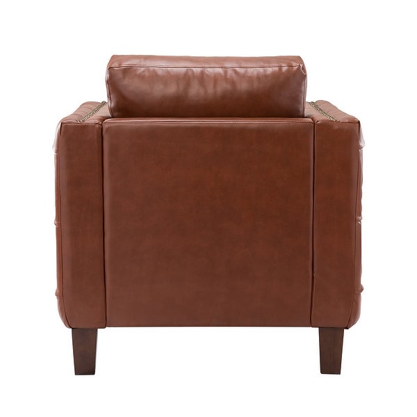 Pr Comfy Upholstered Club Chair with Nailhead Trim by HULALA HOME