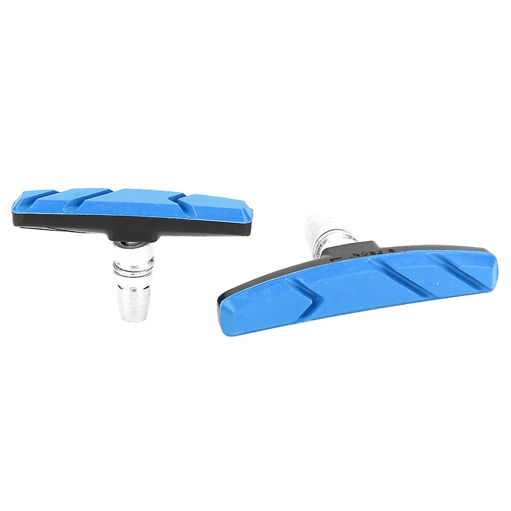 1 Pair Bicycle Cycling Mountain Bike Brake Holder Pads Shoes Rubber Blocks Blue