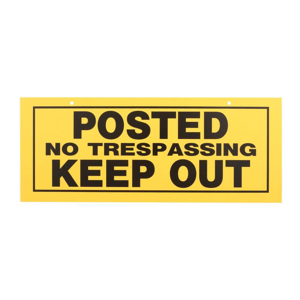 Everbilt 6 in. x 15 in. Posted No Trespassing Keep Out Sign 31564