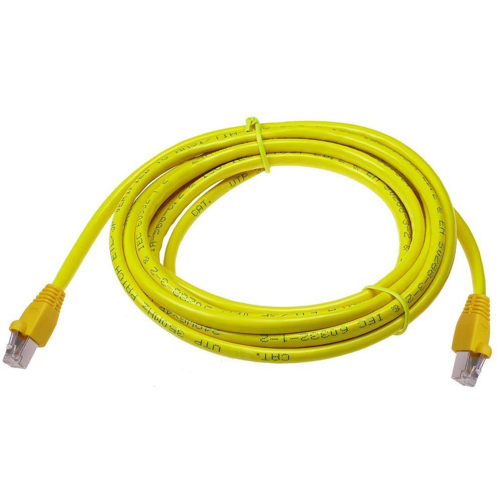 NTW 10 ft. Cat6a Snagless Shielded (STP) Network Patch Cable Yellow 345-S6A-010YL