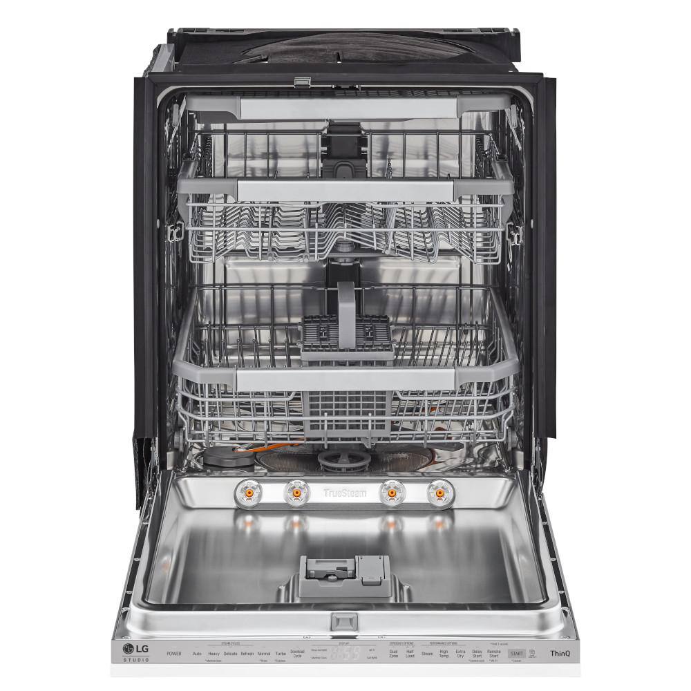 LG STUDIO 24 in. Panel Ready Top Control Wi-Fi Dishwasher with Stainless Steel Tub 3rd Rack and TrueSteam SDWD24P3