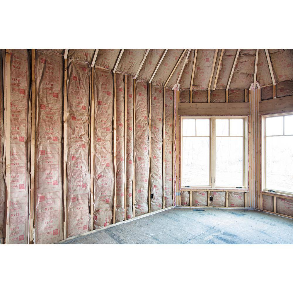 Owens Corning EcoTouch R-13 Kraft-Faced Fiberglass Insulation Batt 15 in. x 105 in. M92