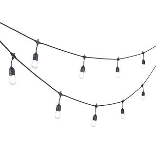 Hampton Bay 24-Light 48 ft. IndoorOutdoor String Light with S14 Single Filament LED Bulbs 10328