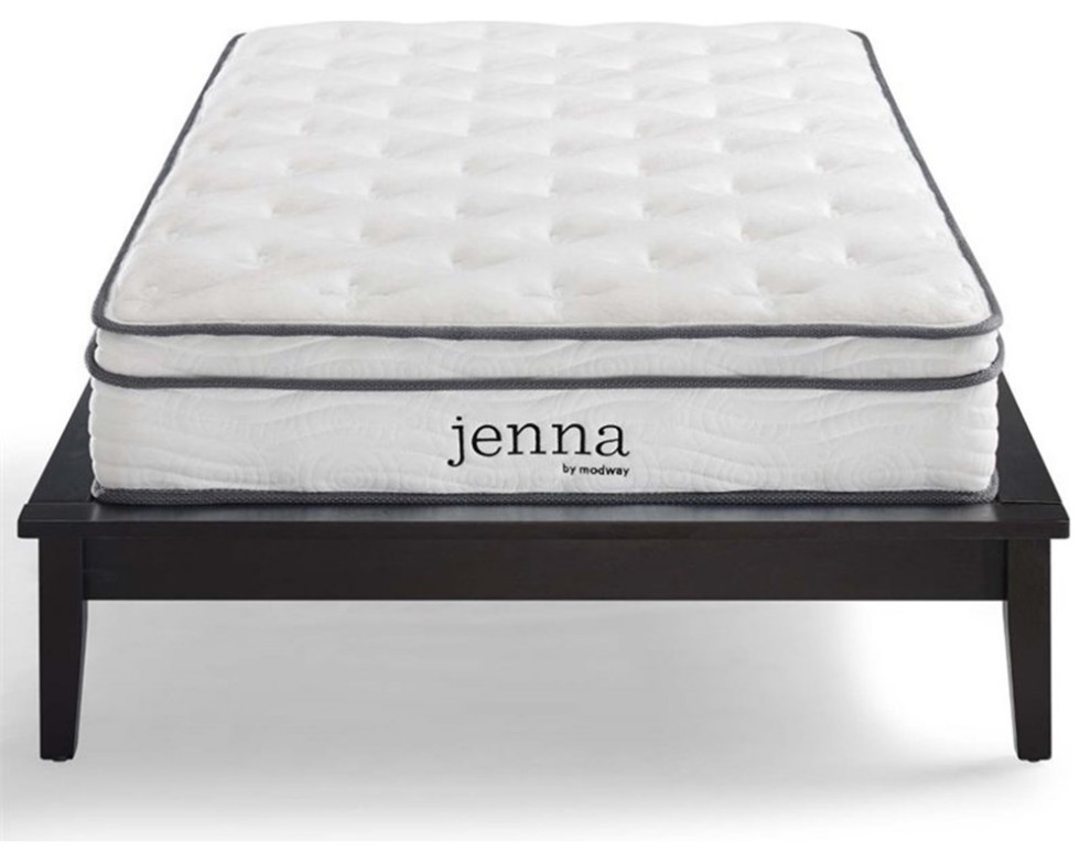 Modway Jenna 8 quotModern Innerspring and Foam Twin Mattress in White   Modern   Mattresses   by Homesquare  Houzz