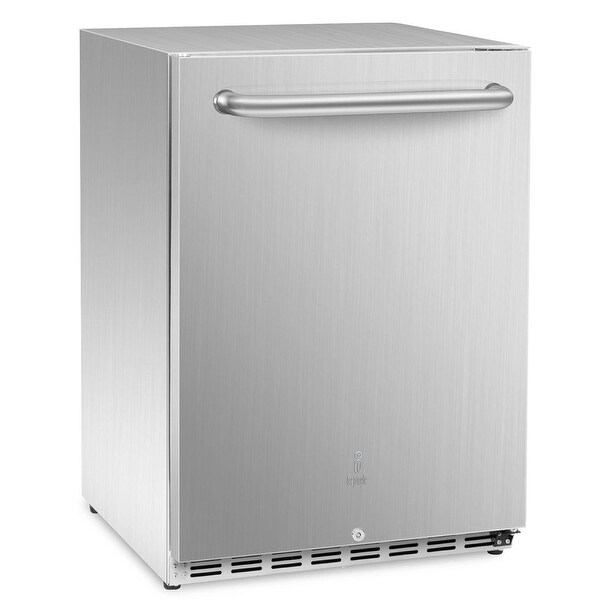 YUKOOL 160 Can Beverage Beer Refrigerator， 24 Inch Undercounter Beverage Refrigerator Cooler， Built-in or Freestanding