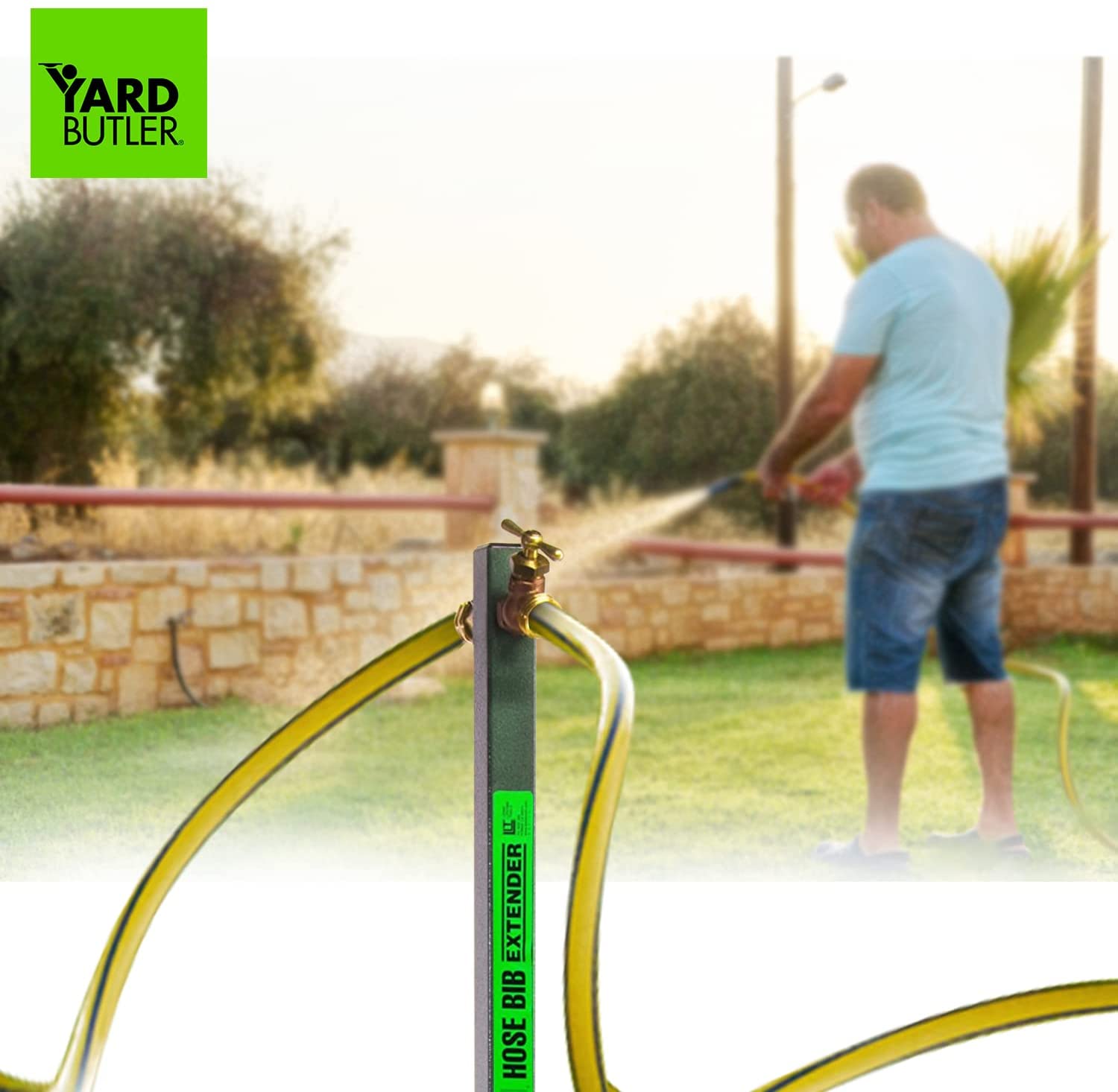 Yard Butler Hose Bib Extender outdoor faucet extender and remote spigot puts your garden hose where you want it - IHBE-6