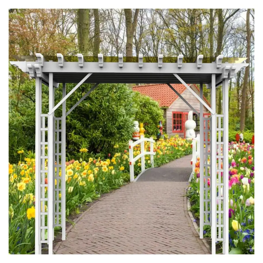 Factory Outlet Chinese Supply Simple PVC Frame  Garden Arbors   Trellises