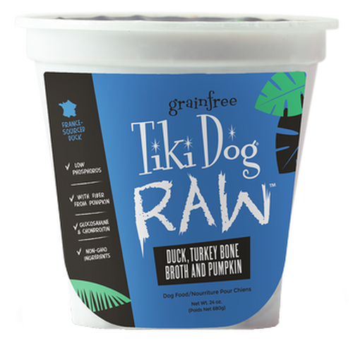 Duck， Turkey Bone Broth and Pumpkin Raw Frozen Dog Food