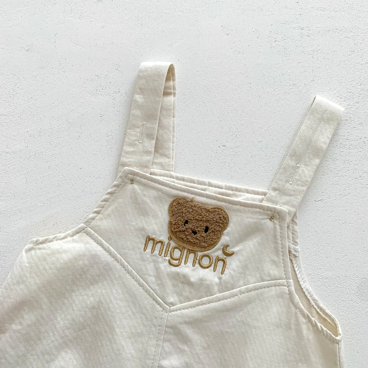 2023 New In Summer Newborn Baby Girls Boys Short Sleeve Solid Color Top T-shirts +cartoon Bear Bodysuits Kid Infant Clothing Set