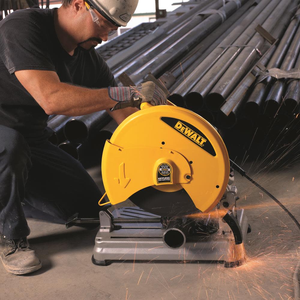 DEWALT HEAVY-DUTY 14 5.5HP CHOP SAW WITH QUICK-CHANGE (D28715) ;