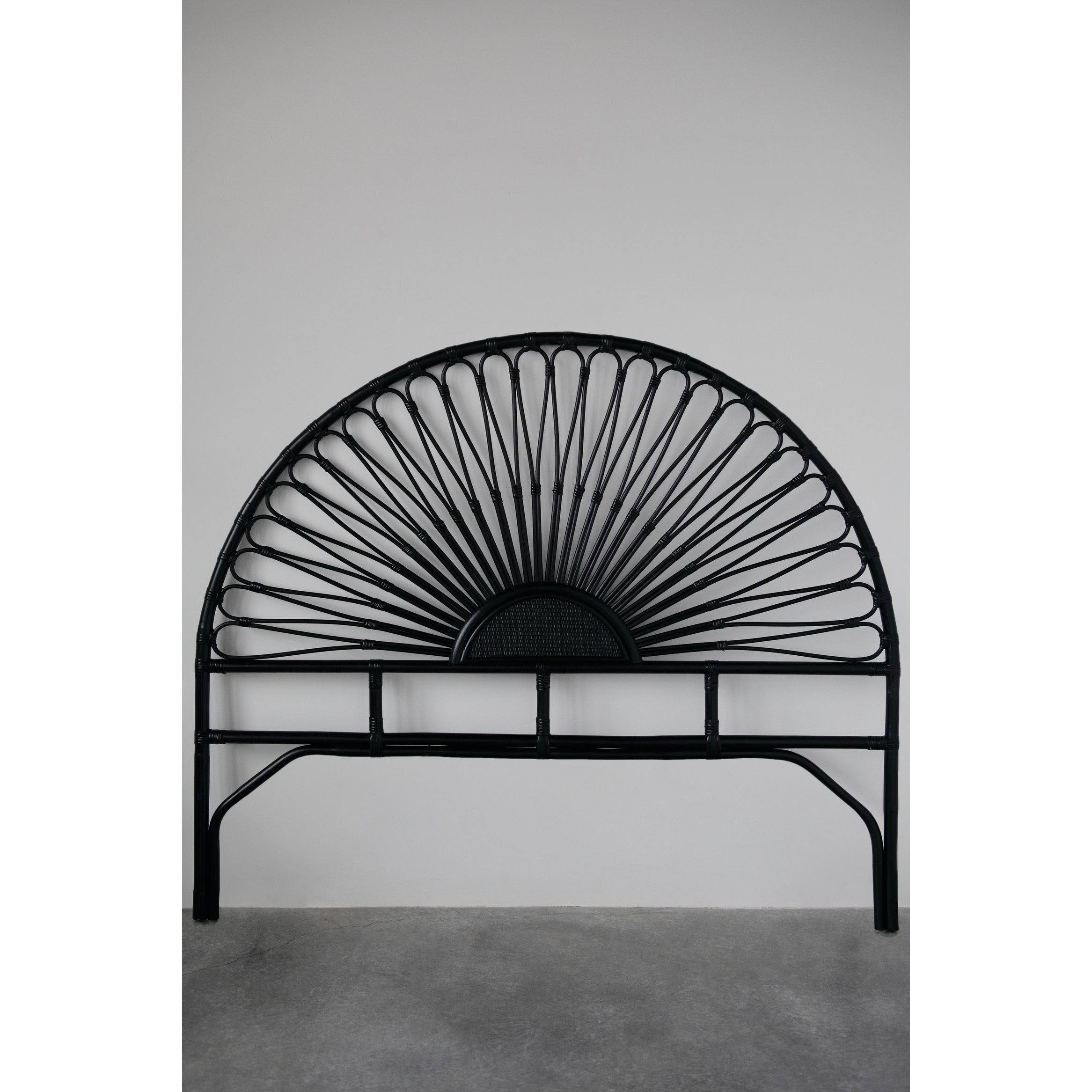 Black Rattan Headboard - - 35866926