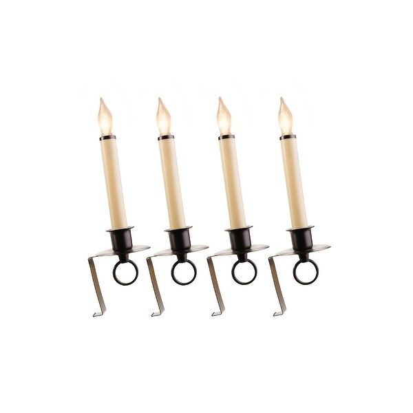 Set of 4 Bronze Cambridge Bracket Christmas Candle Lamps 12