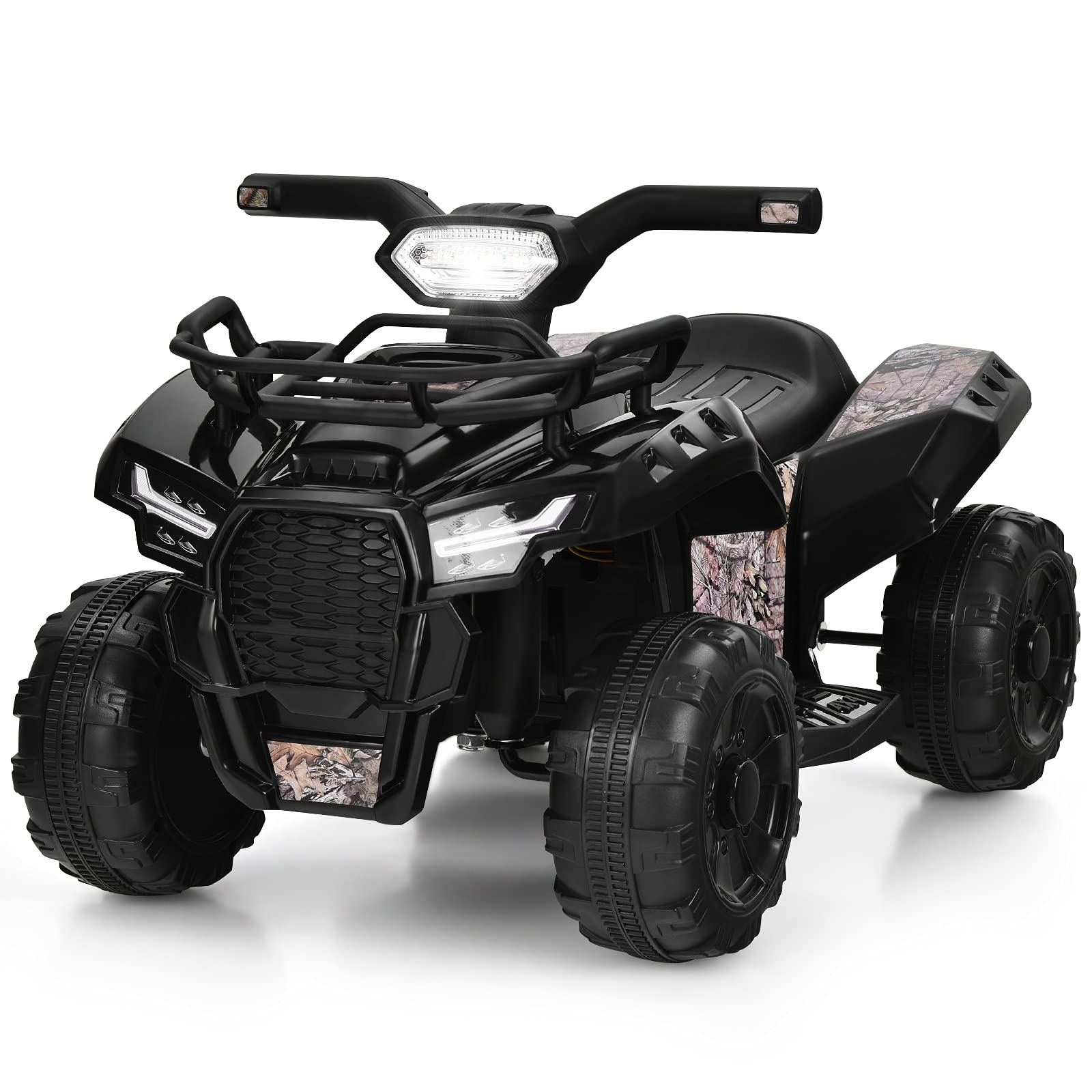 Costzon Kids ATV, 6V Battery Powered Electric Vehicle w/ LED Light