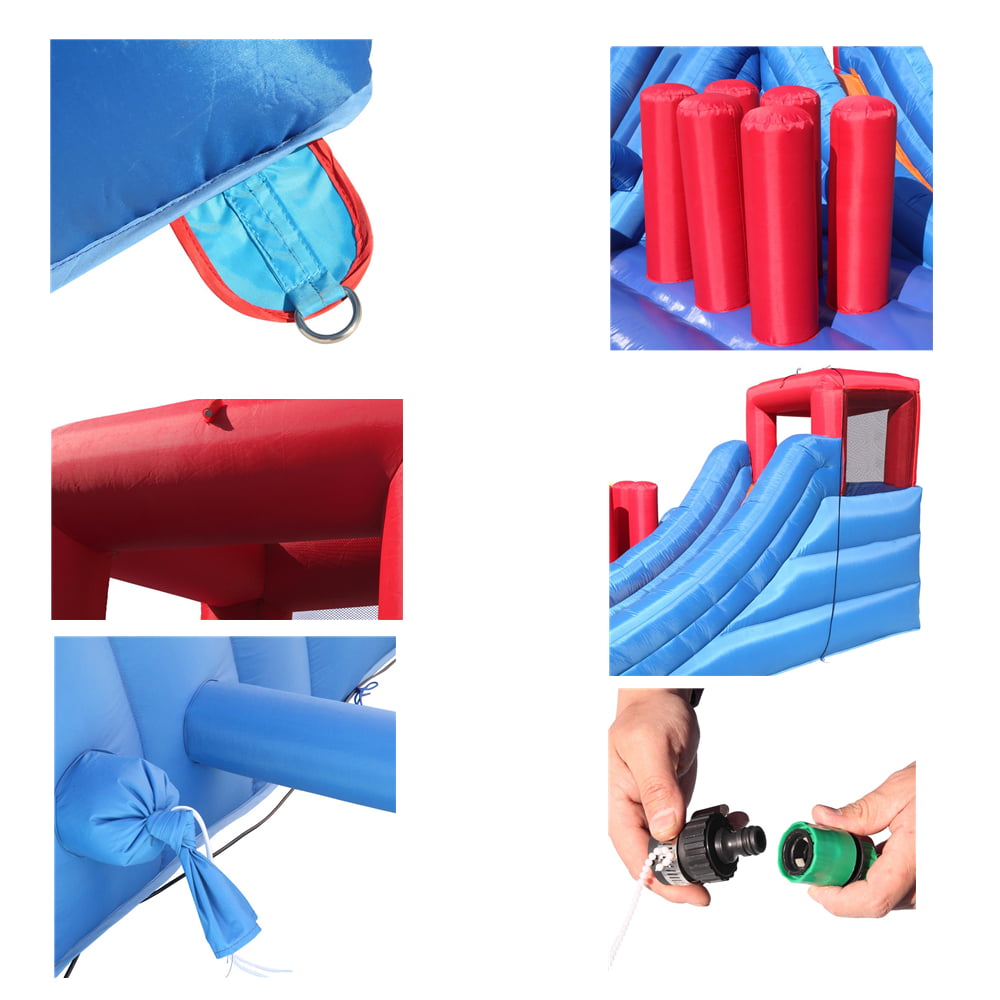 SalonMore Kids Large Inflatable Bounce House Jump Castle with Water Slide Pool(Without Blower)