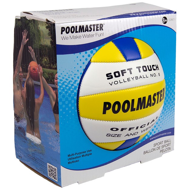 Sports Ball Soft Touch Volleyball Swimming Pool Accessory Blue yellow