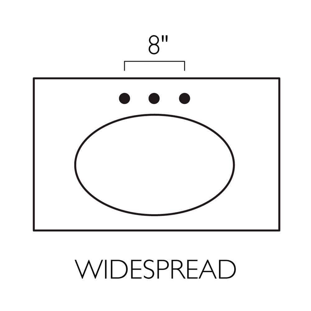 Design House 61 in W Cultured Marble Vanity Top in Solid White with Solid White Basin with 8 in Widespread Faucet Spread