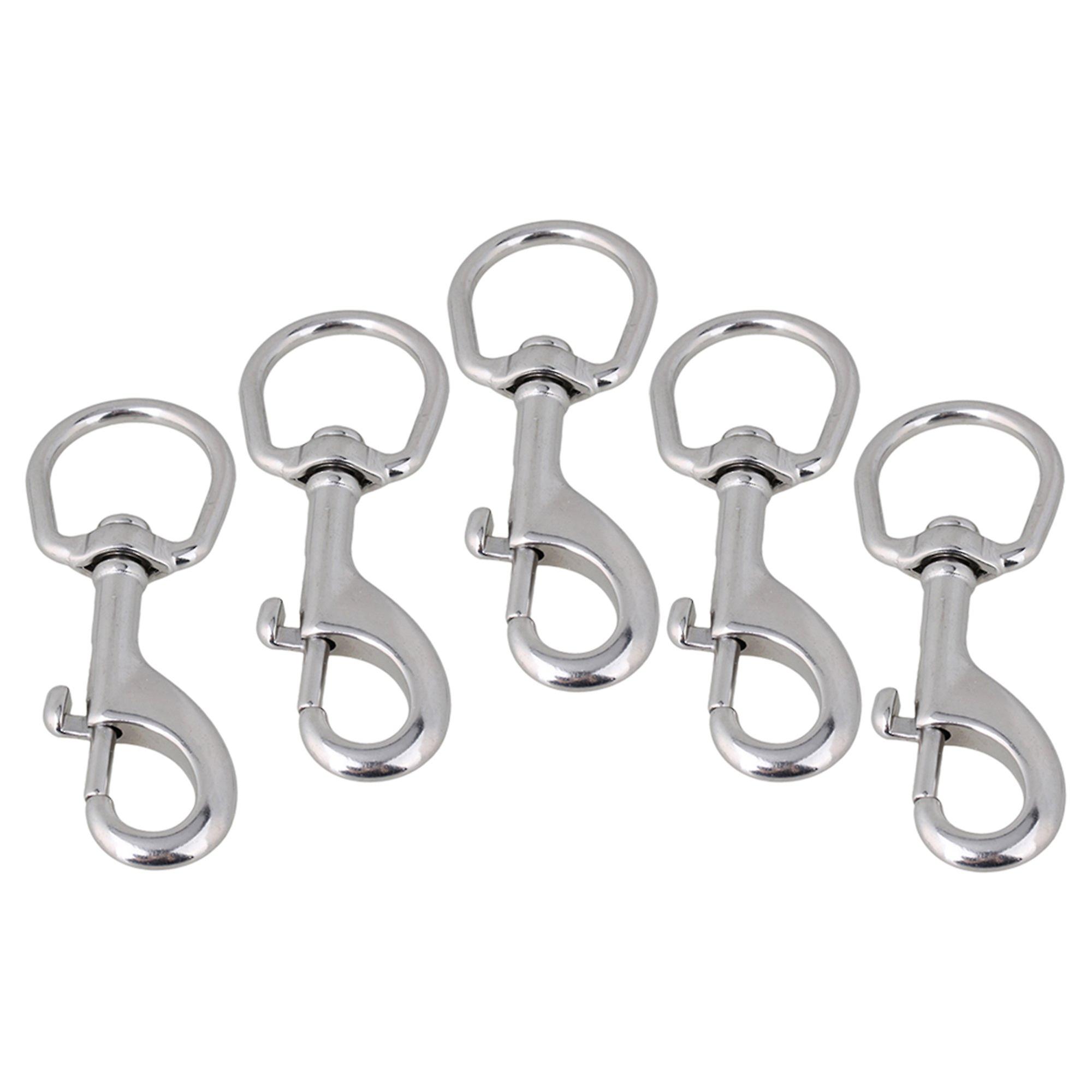 304 Stainless Steel Snap Hooks Round Eye Key Chain Clip