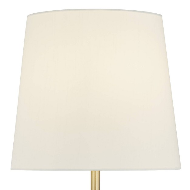 Tall Set Of 2 Gold Metal White Drum Shade For Bedroom Living Room Bedside Nightstand Office Kids