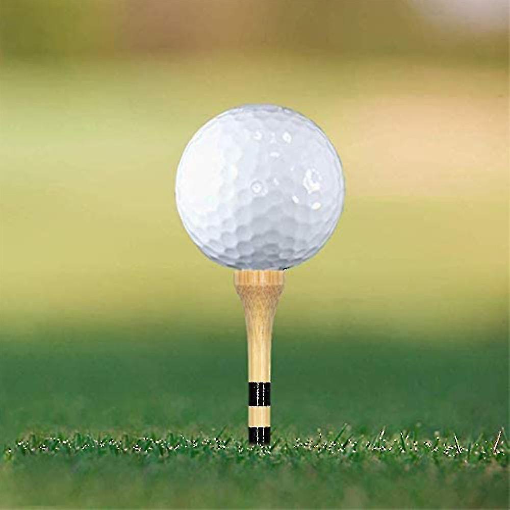 100pcs Golf Tees， Reduce Friction and Side Spin-stable and Durable Natural