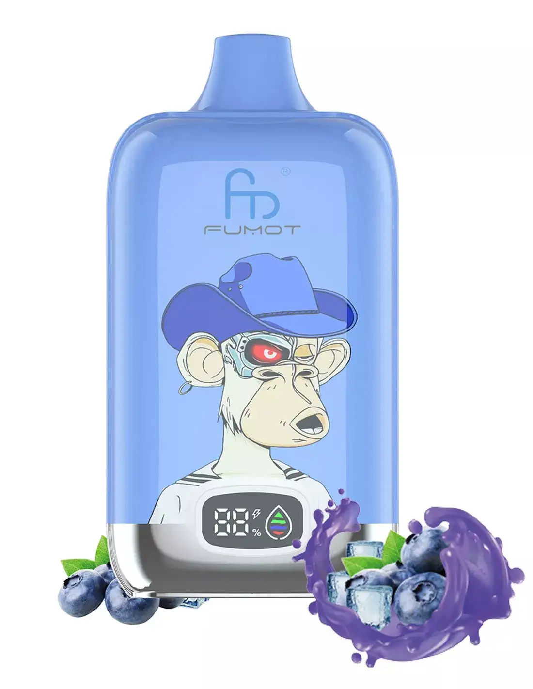 Fumot Tornado Digital Box 12000 Puffs - Blueberry on Ice