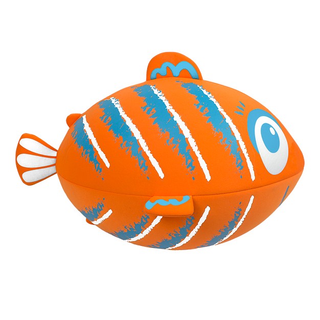 Inflatable Fish Shaped Swimming Pool Ball Orange blue