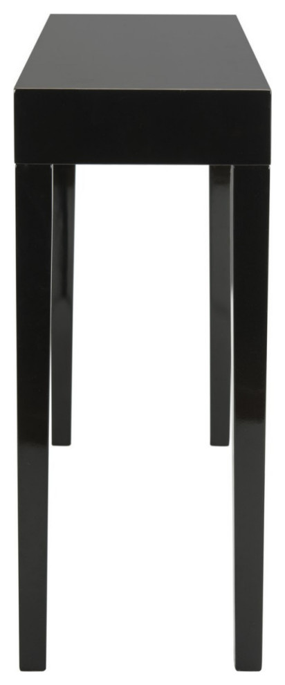 Sandi Mid Century Scandinavian Lacquer Console Table Black   Transitional   Console Tables   by Virgil Stanis Design  Houzz