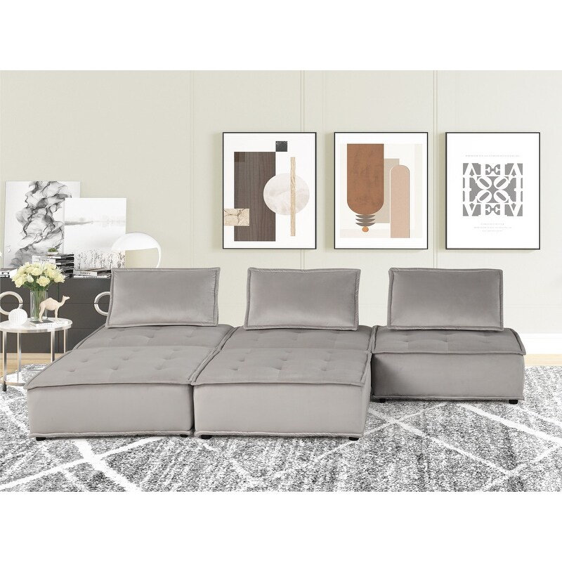 Anna Velvet 5 Pc Sofa and Loveseat