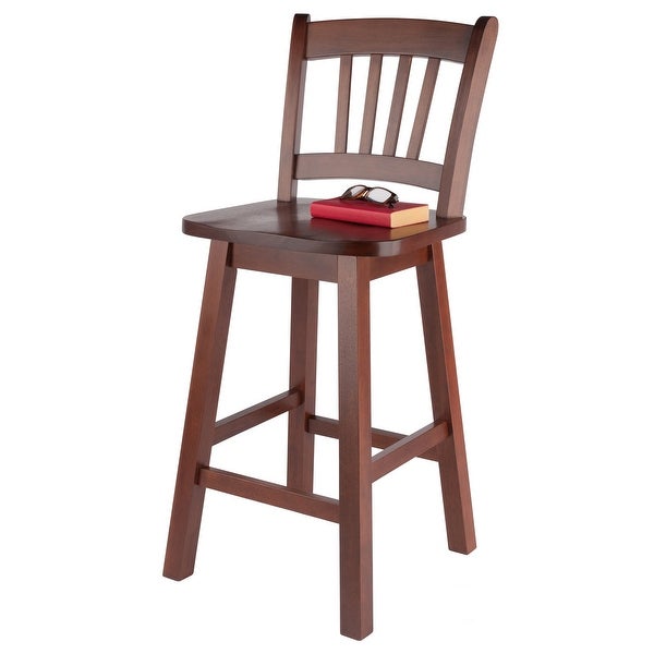 Fina Swivel Seat Counter Stool， Walnut