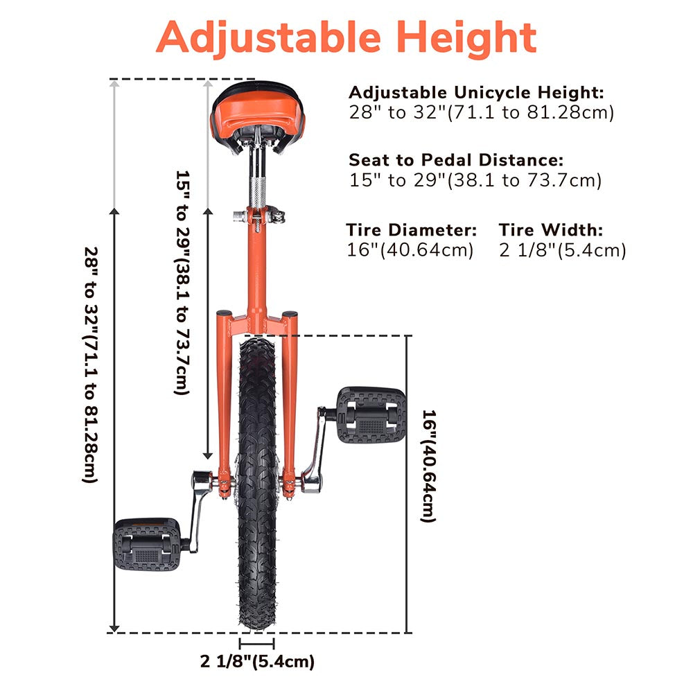 Yescom 16 inch Unicycle Wheel Frame Color Optional