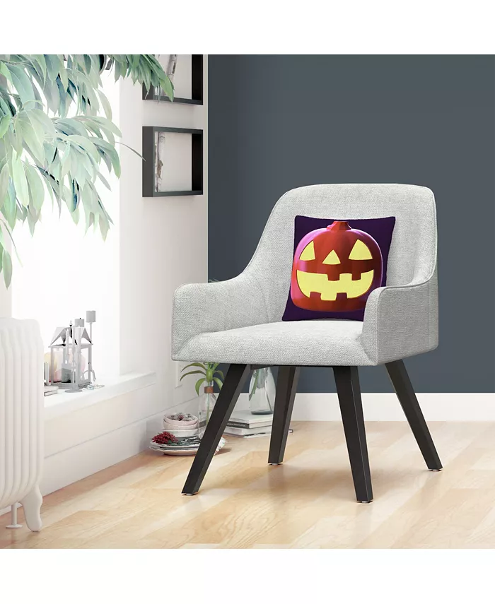 Baldwin ABC 3D Jack O Lantern Halloween Decorative Pillow， 16