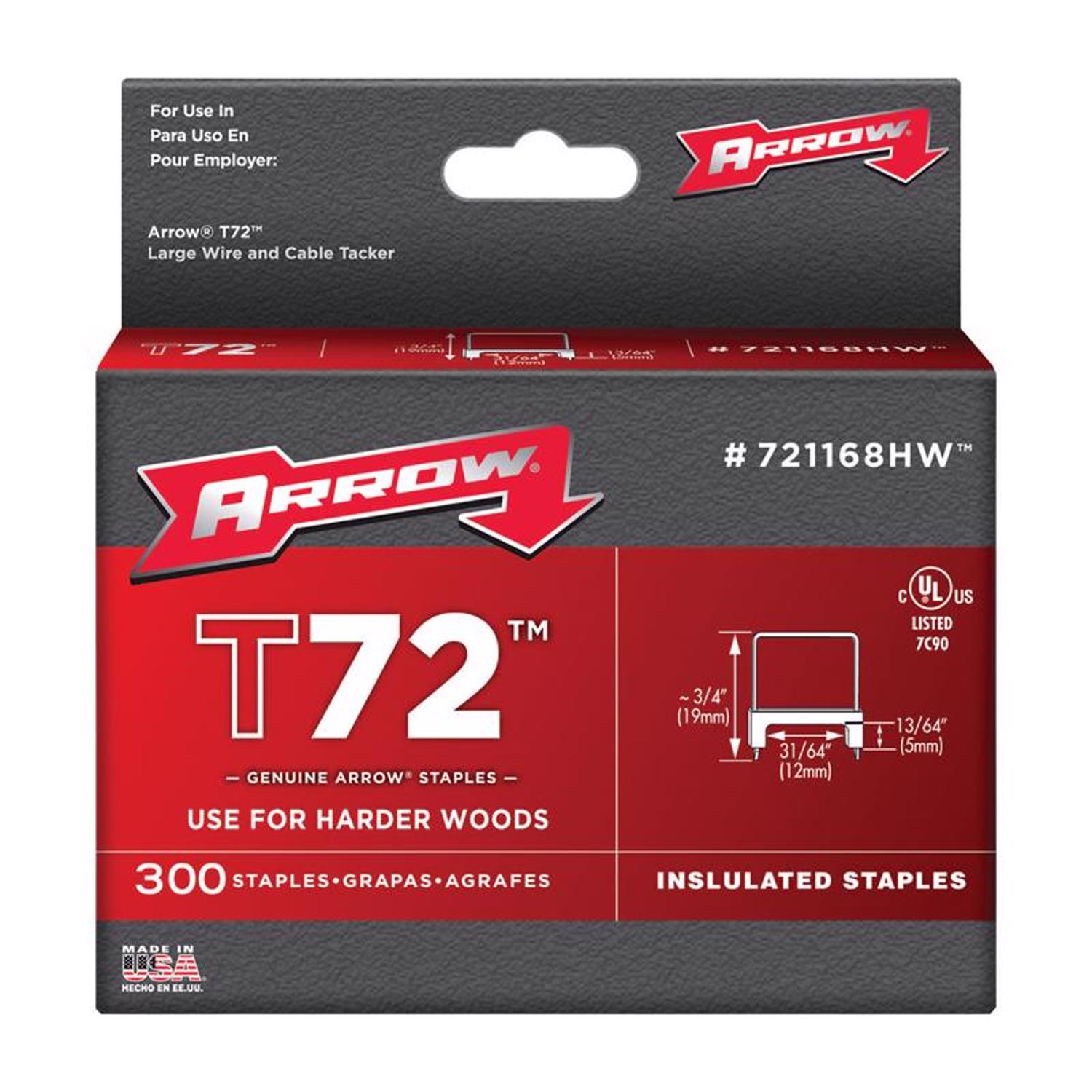 Arrow T72 31/64 in. W X 3/4 in. L 15 Ga. Wide Crown Insulated Staples 300 pk