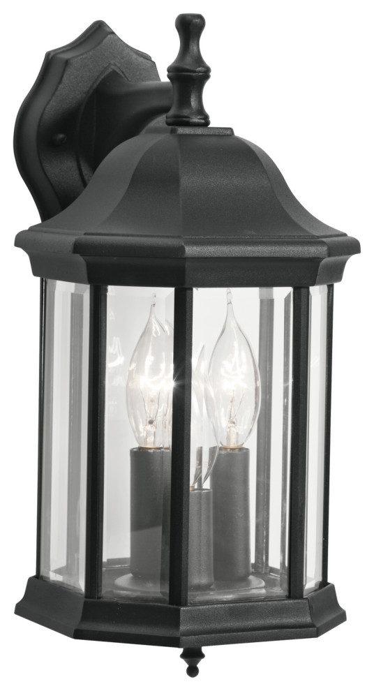 Kichler 9777BK Three Light Outdoor Wall Mount  Black Finish   Traditional   Outdoor Wall Lights And Sconces   by Ultra Design Center  Houzz