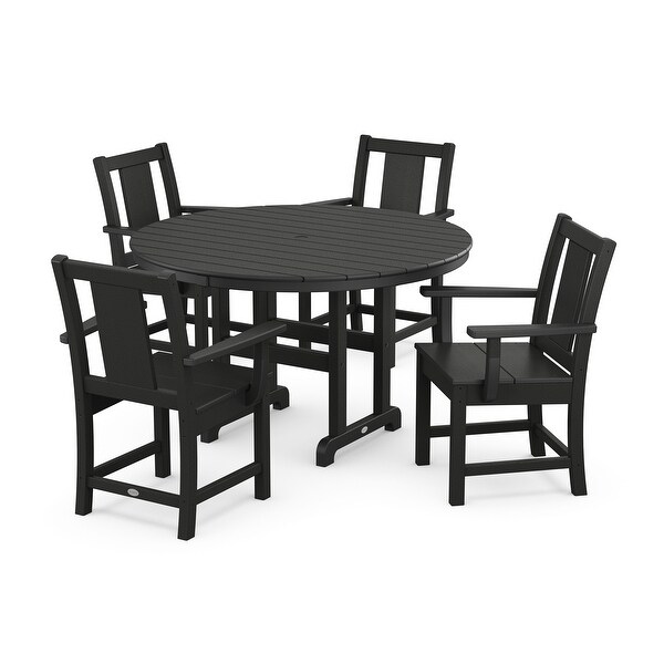 POLYWOOD Prairie 5Piece Round Farmhouse Dining Set