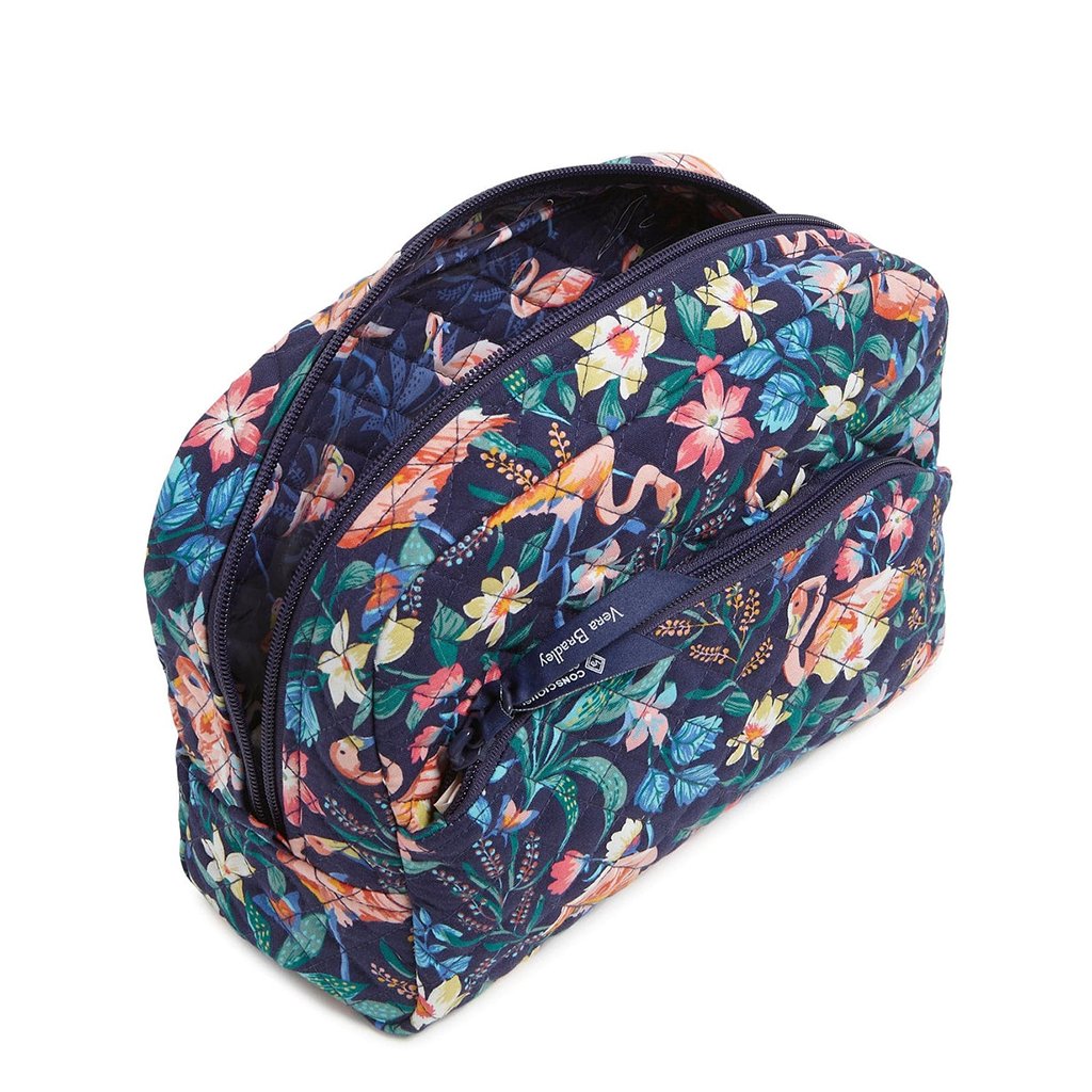 Vera Bradley  Large Cosmetic Bag in Flamingo Garden