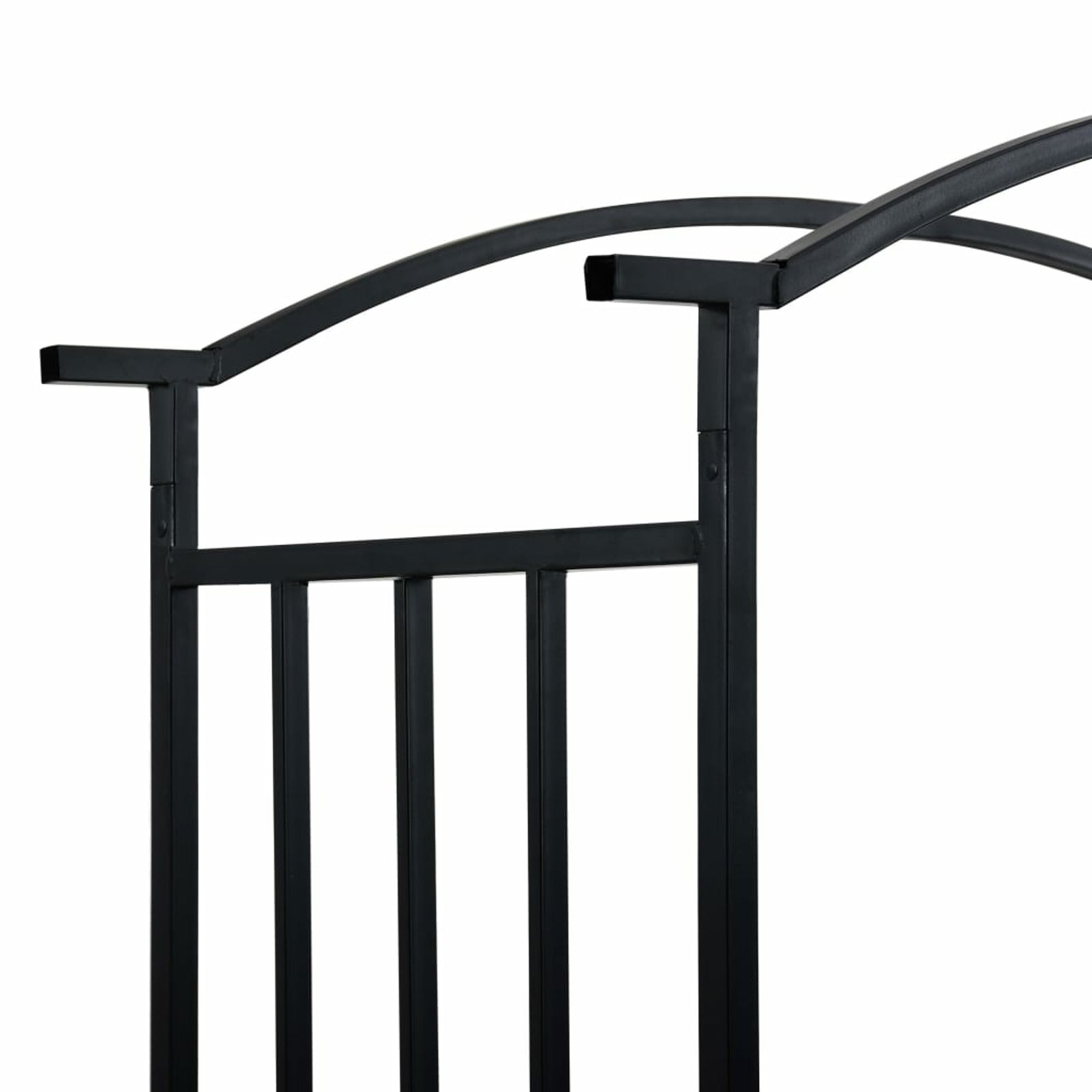 Garden Arch with Bench Black 50.4