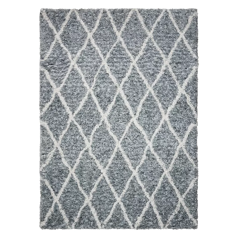 Nourison Galway Threadwork Lattice Shag Rug