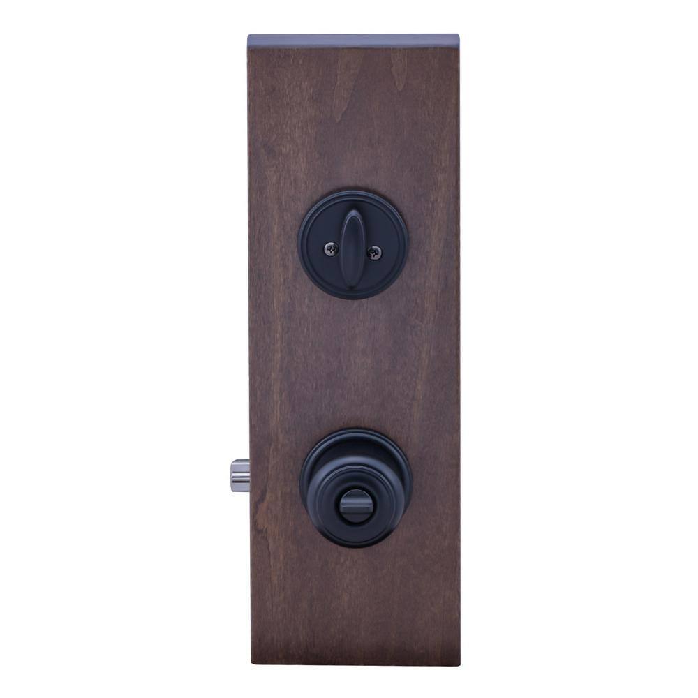 Copper Creek Colonial Black Entry Door Knob with Deadbolt CKDB141BC