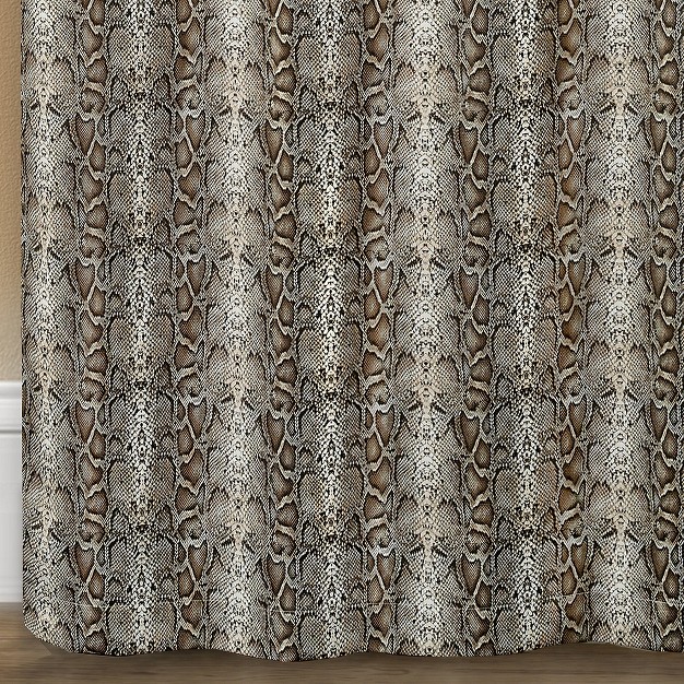 Kate Aurora Safari Living 2 Piece Python Room Darkening Grommet Top Curtain Panels