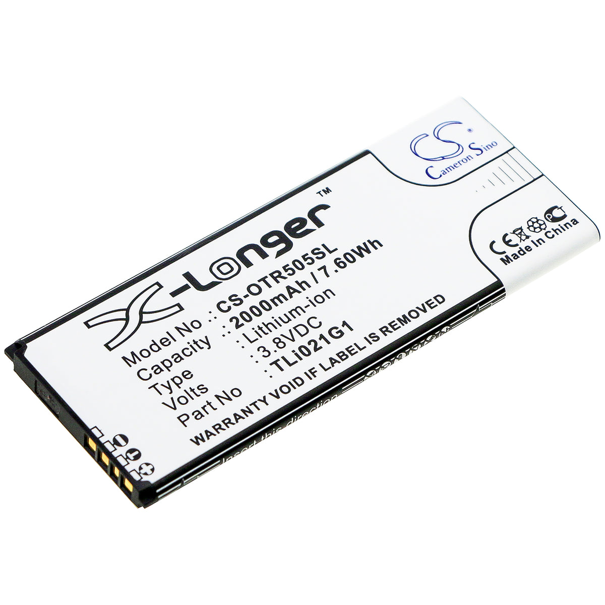 Alcatel 5005R Insight Replacement Battery BatteryClerkcom Mobile Phone