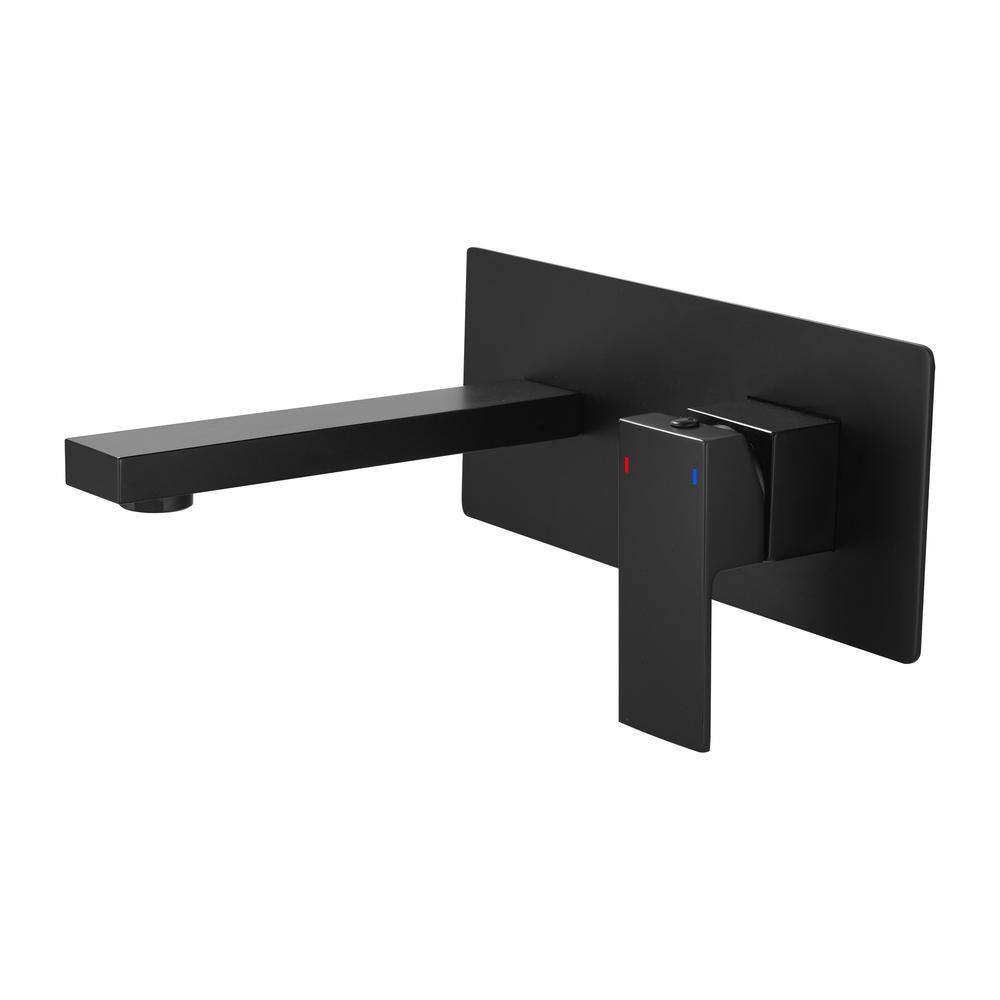 Single Handle Wall Mounted Bathroom Faucet in Matte Black NK-LQNK-0911