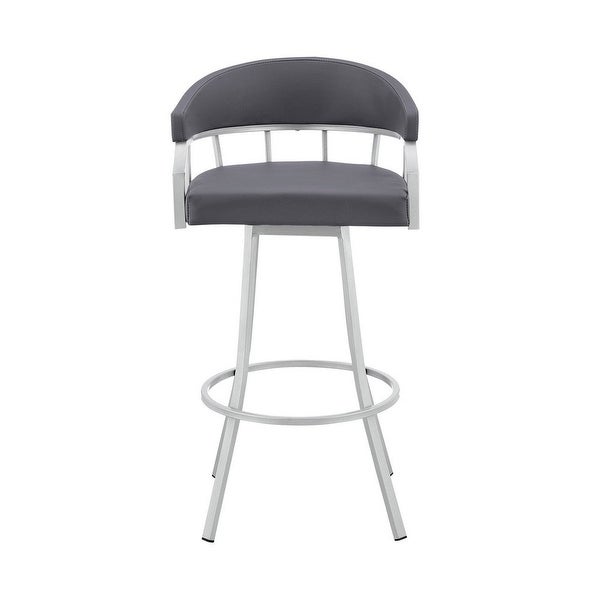 Mayla 30 Inch Swivel Bar Stool， Metal Flared Legs - 40 H x 21 W x 21 L Inches