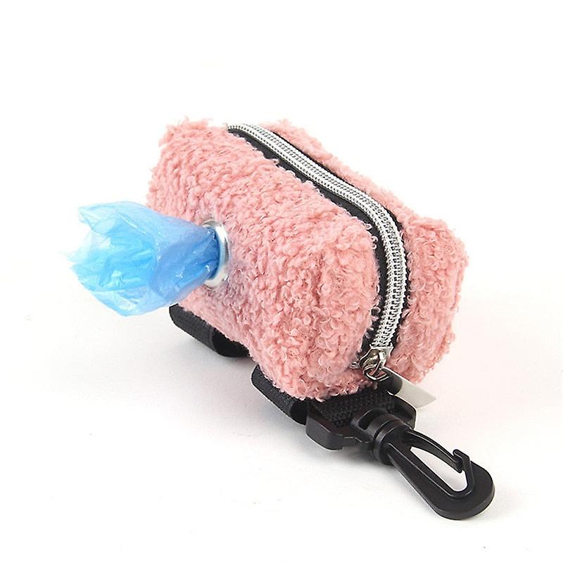 Fleece dog poop bag dispenser