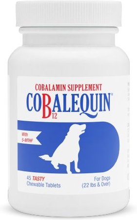 Nutramax Cobalequin Chewable Tablets Supplement for Medium to Large Dogs， 45 count