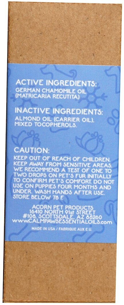 Calm Paws Cool Calming Essential Oil for Dogs， 1-oz bottle