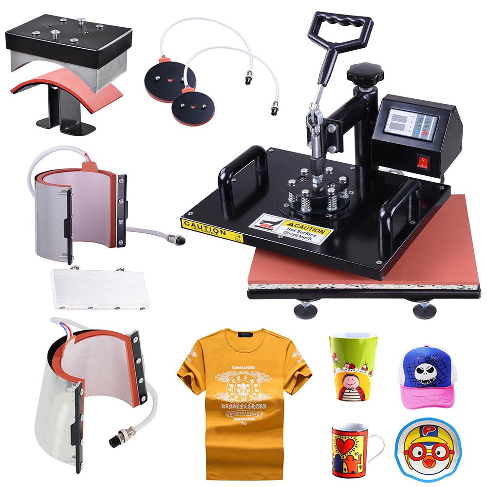 Yescom Digital Heat Press Sublimation Transfer Machine 6in1 12x15 Black