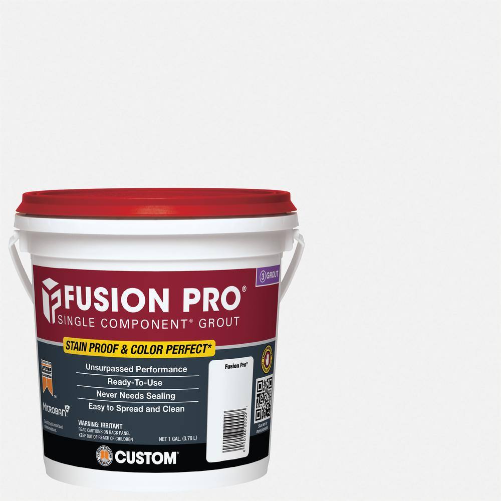 Custom Building Products Fusion Pro #640 Arctic White 1 gal. Single Component Stain Proof Grout FP6401-2T