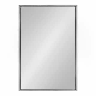 Kate and Laurel Medium Rectangle Silver Modern Mirror (36 in. H x 24 in. W) 217798