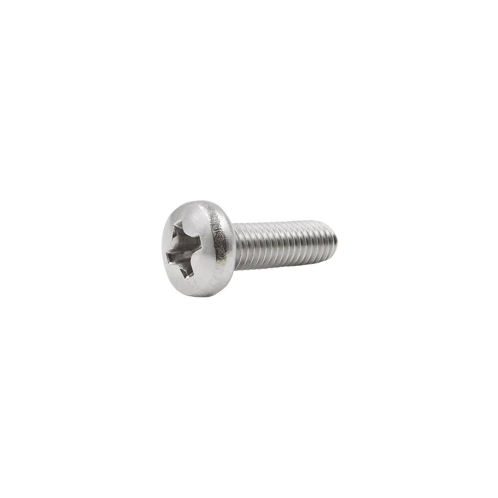 Everbilt M8-1.25 x 25 mm Phillips Pan Head Stainless Steel Machine Screw 843358