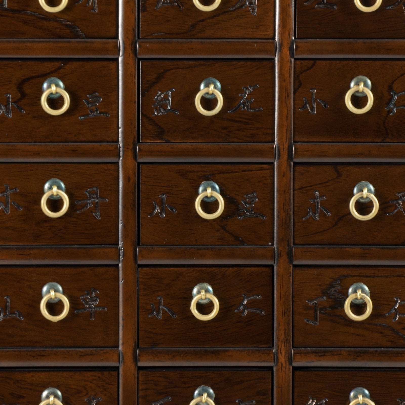 Oriental Furniture Korean Antique Style 63-Drawer Apothecary Chest